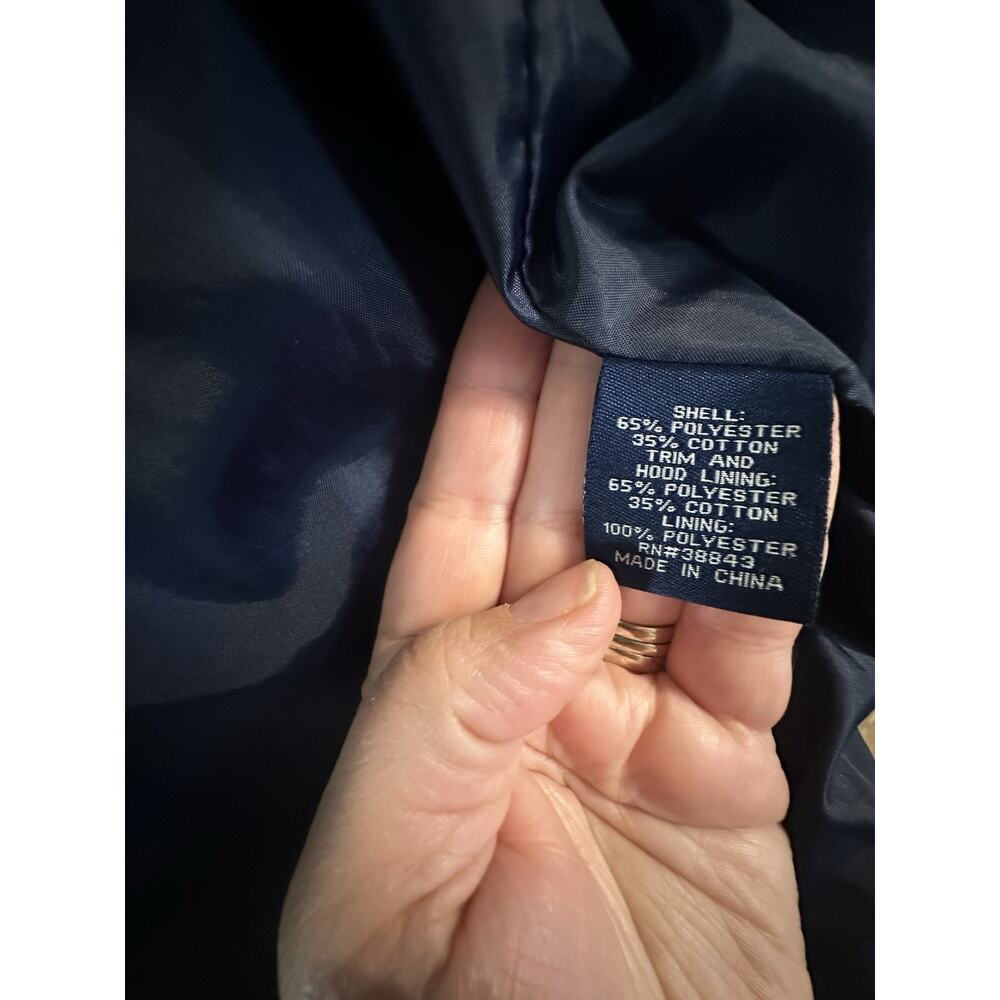 Mackintosh New England Womens M Rain Jacket Blue Hooded Coat adjustable waist - Picture 6 of 13